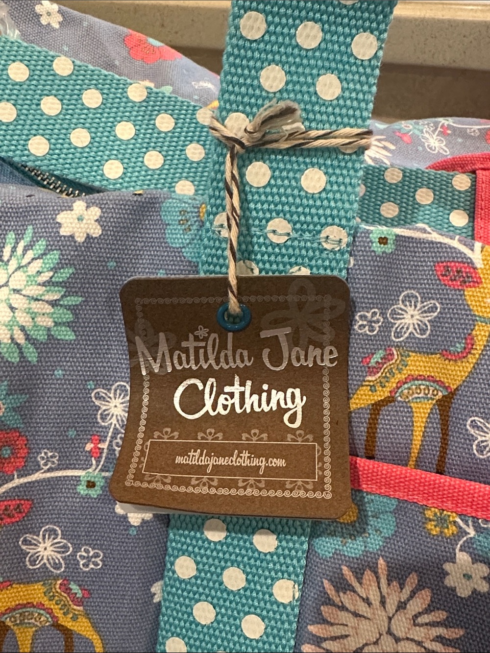 Matilda Jane Blue Floral & Teal Polka Dot Tote - Picture 2 of 10